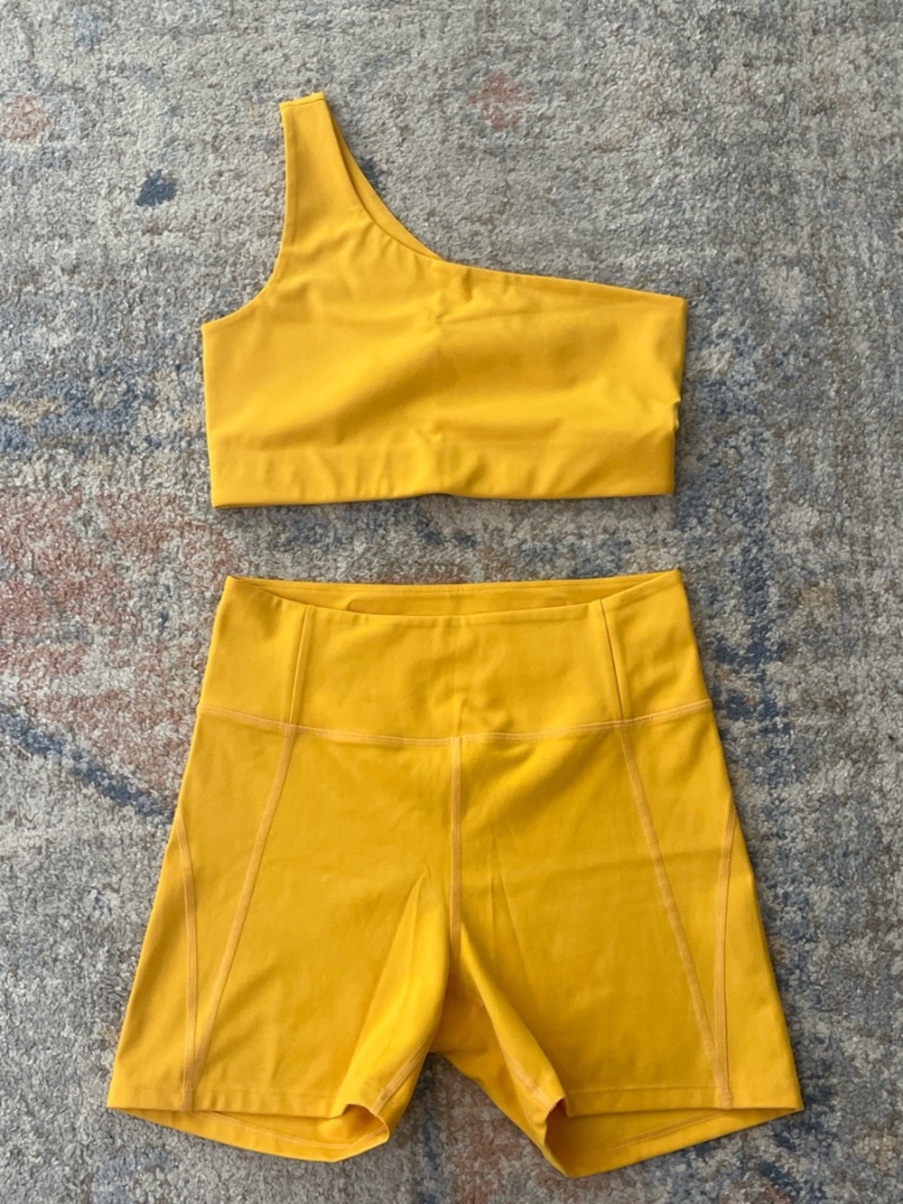 Girlfriend Collective Athletic Set in Citrine